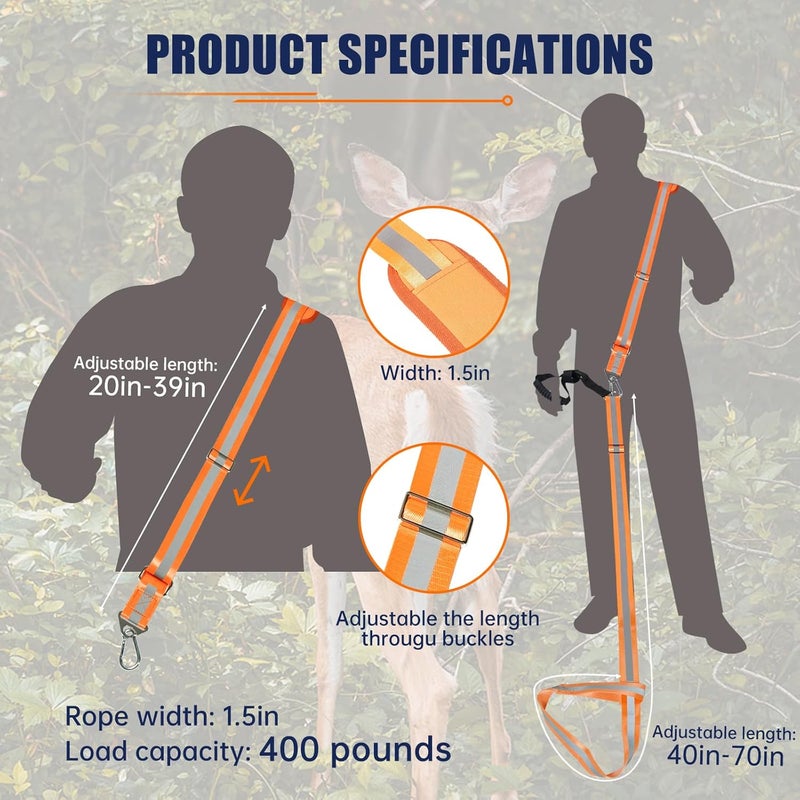 CROSSHIP Truck Hitch Game Hunting Hoist with Deer Drag Harness - Image 2